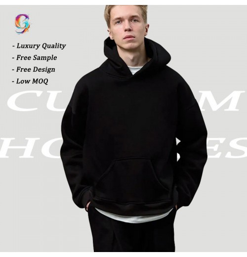 Custom Mens Clothing Manufacturer Premium Quality cotton oversized 3d embossed logo oversized men's cropped hoodies&sweatshirt