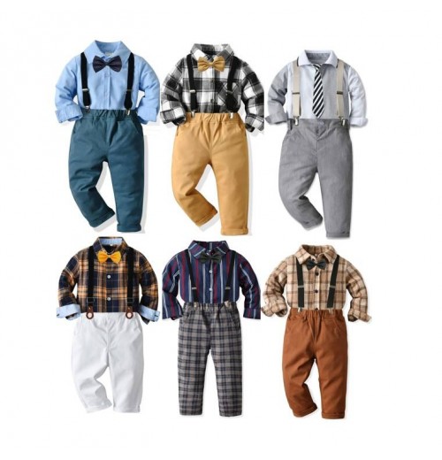 Cotton Casual and Formal Kids' Spring Clothing Sets for Boys - 2-Piece Suit